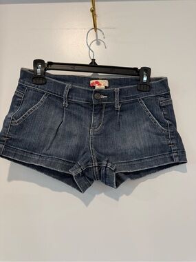 Y2K Forever 21 Low Rise Dark Wash Denim Micro Shorts